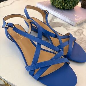 Blue Women's Strappy Slingback Sandals